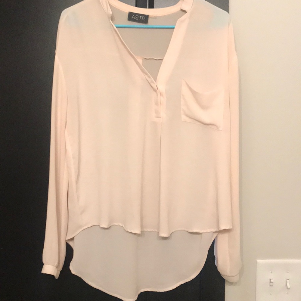 Blush oversized blouse